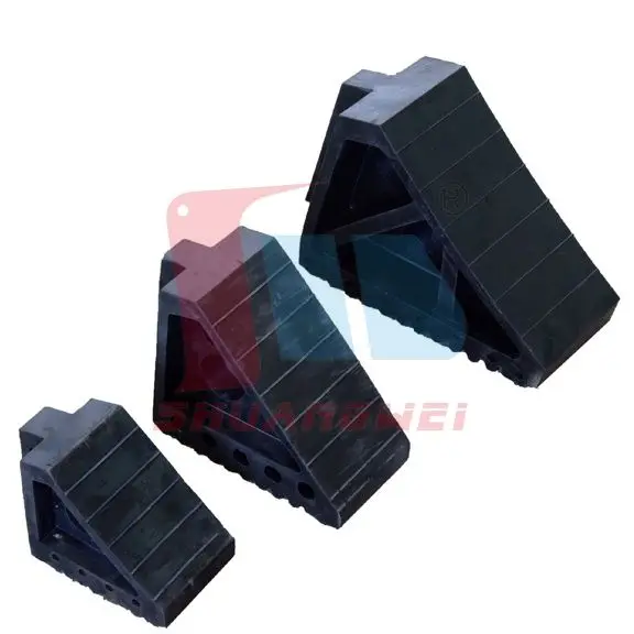 Front Back Tires Stopper Quick Grip Ribbed Design Camper Wheel Chock Truck Car Trailer Chocks Wheel Stopper Holder