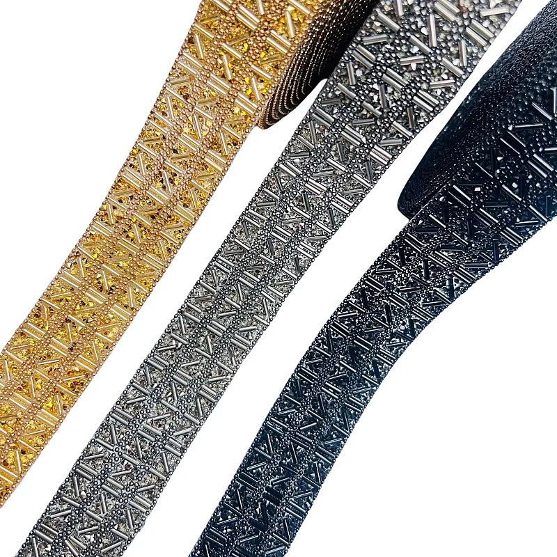 New crystal glass tube diamond decoration, water diamond hot patching bead decoration, wedding dress decoration