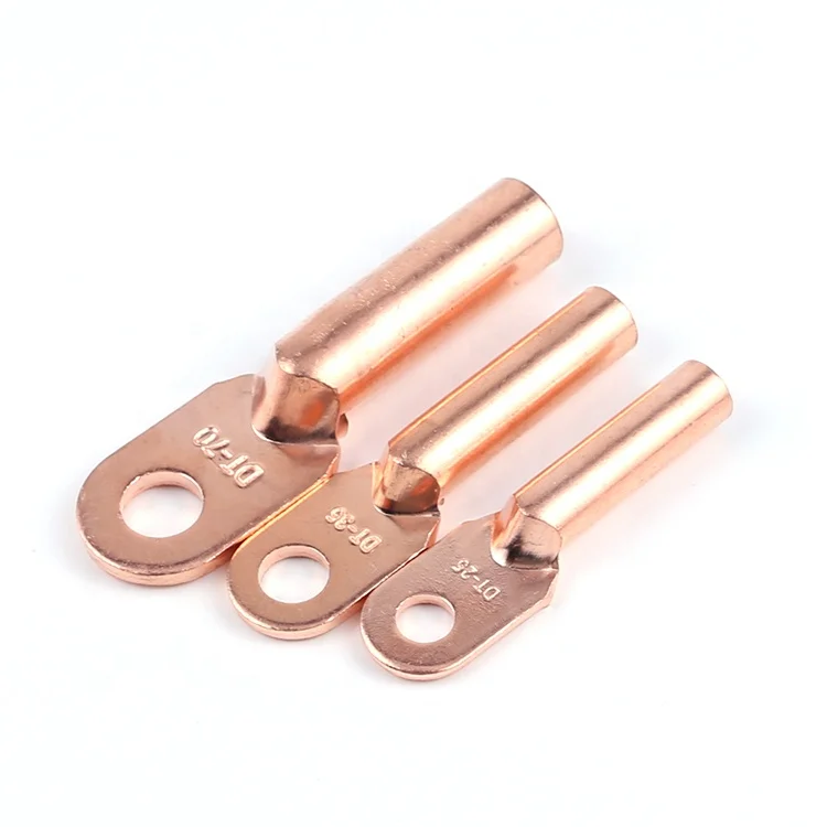 DT Electrical Aluminum Tinned Plated welding Ring Round Copper Brass Battery Wire Tubular Terminals Connectors Crimp Cable lugs