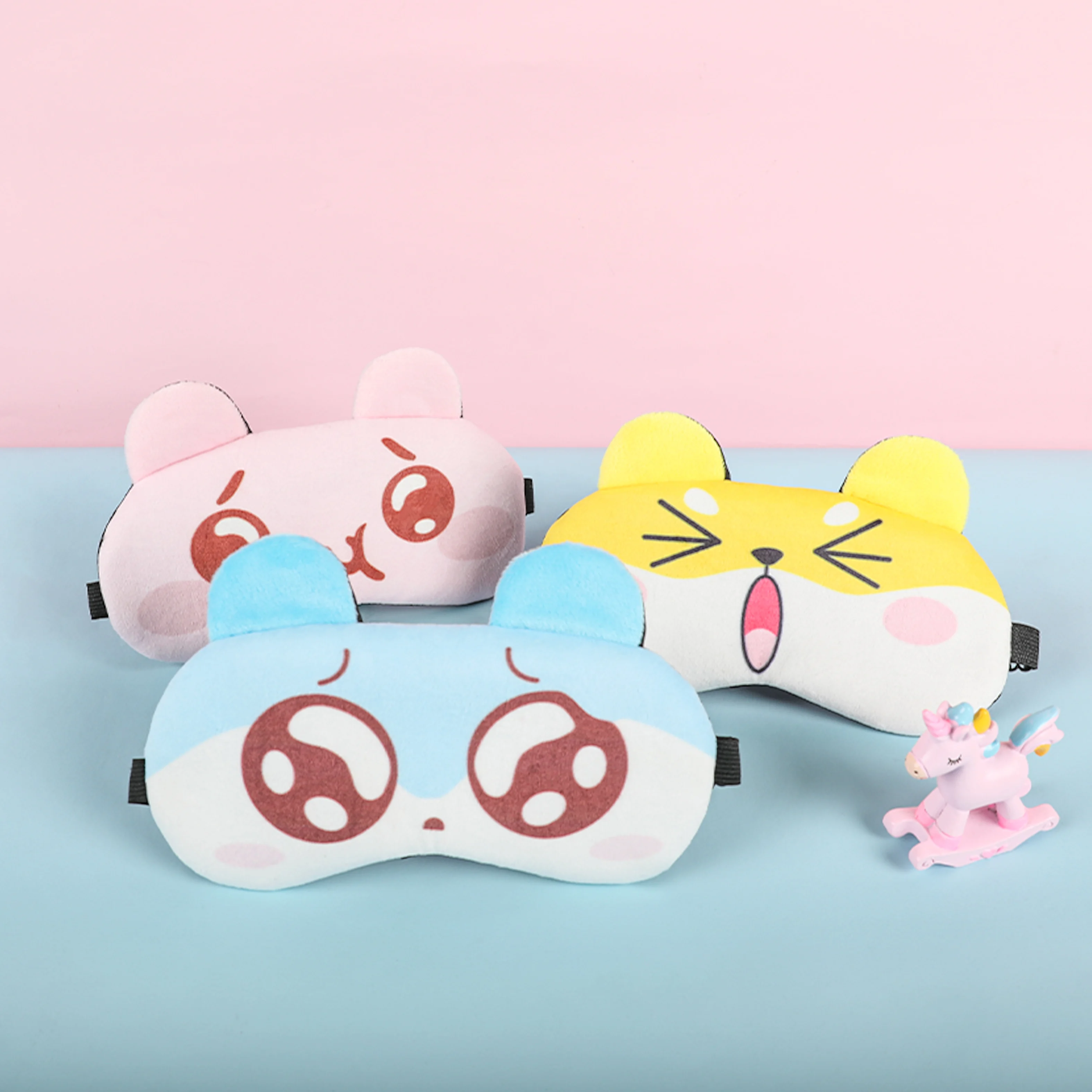 Custom Printed Cute Animal Sleeping Eye Mask with Moisturizing & Nourishing Features Personalized Logo