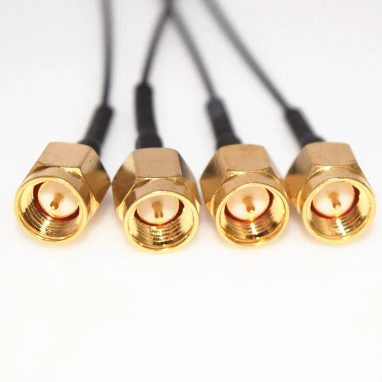 Antenna Ufl Extension Cable RG113 Micro Coaxial Cable Assembly IPEX / U.FL To SMA Male Bulkhead Pigtail Cable