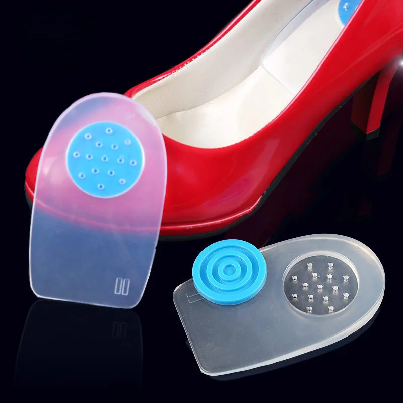 Hot Selling Medical Grade Silicone Sore Heel Bone Spur Plantar Fasciitis Pain Relief Heel Cup Cushion Insole
