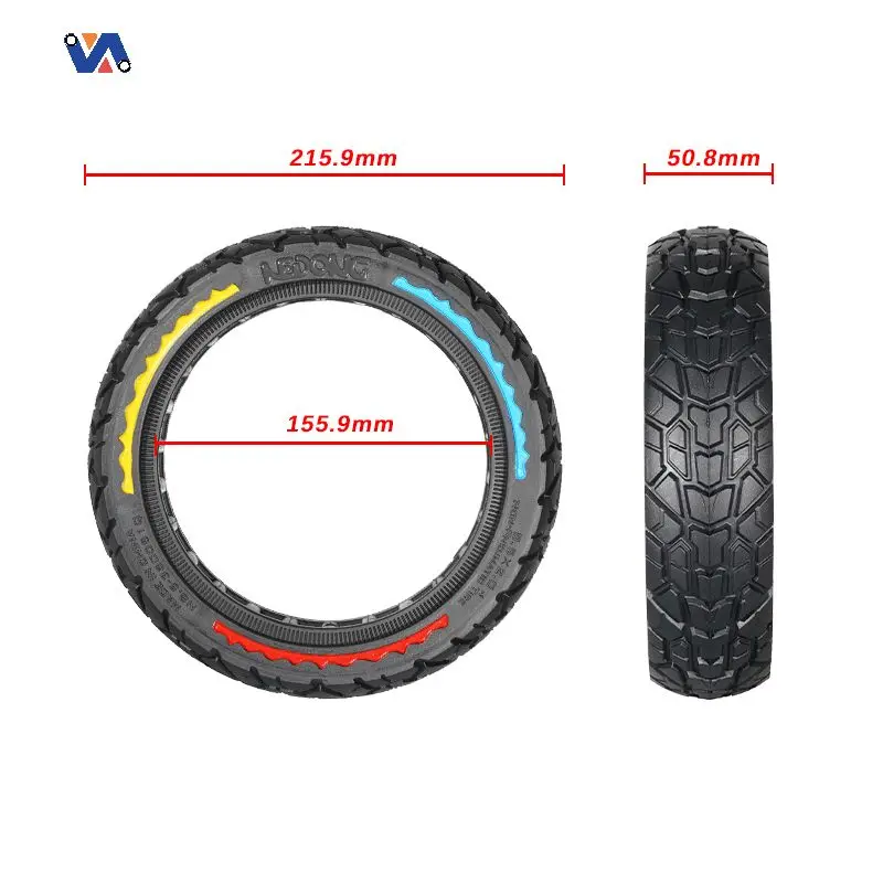 New Image New Arrival Scooter Tire 8.5*2.0 Off Road Solid Tire 3 color #34 For Xiaomi E-Scooter Spare Parts Wheel Solid Tire
