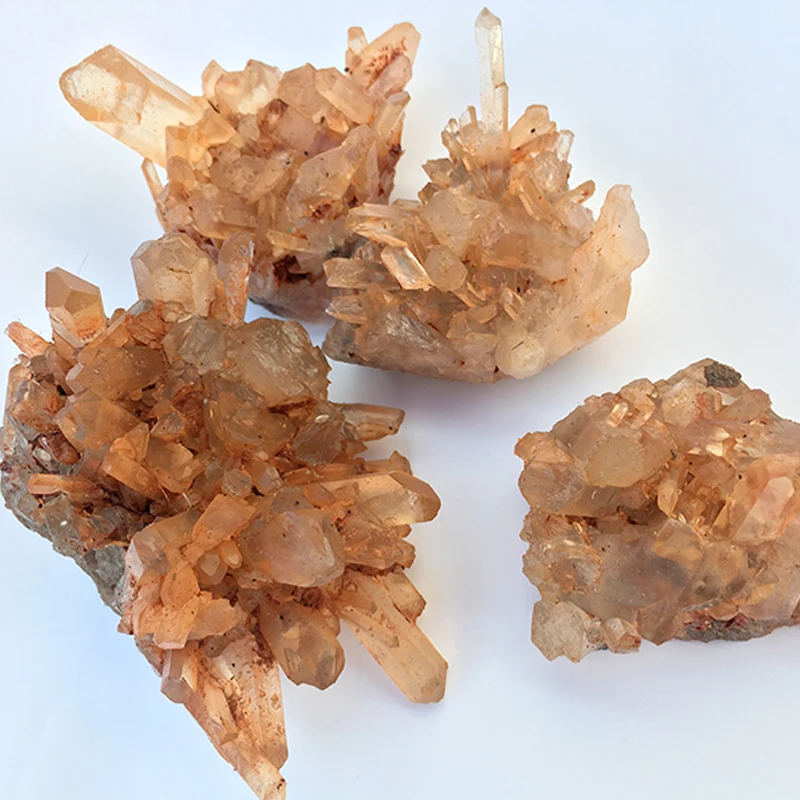 Wholesale Natural Rock Quartz Hematite Red Clear Quartz Raw Crystal Clusters For Sale