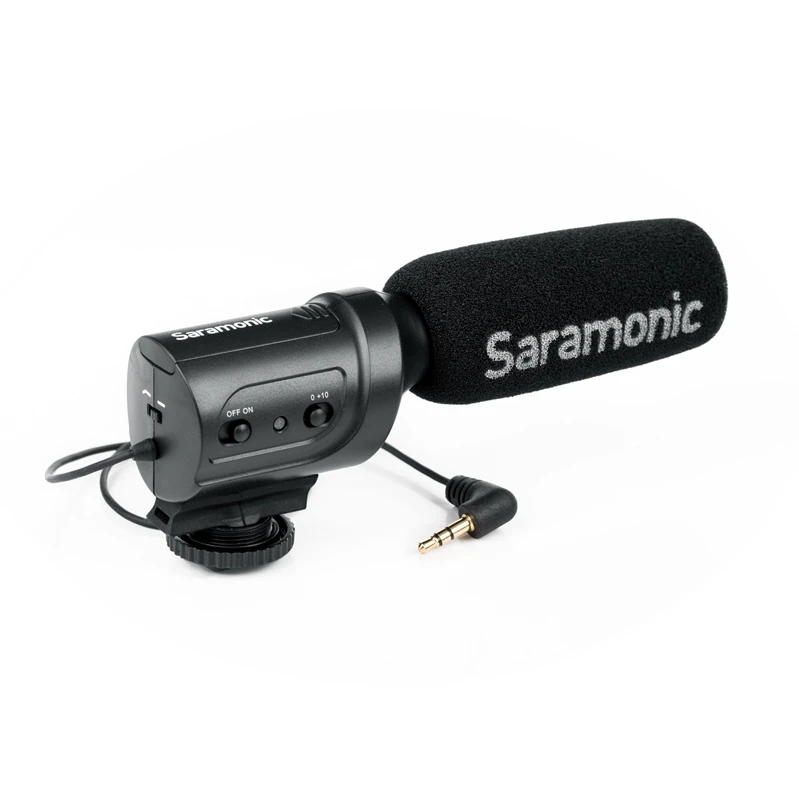 Saramonic SR-M3 легкий накамерный конденсаторный микрофон с 3 5 мм mic вход и наушники монитор
