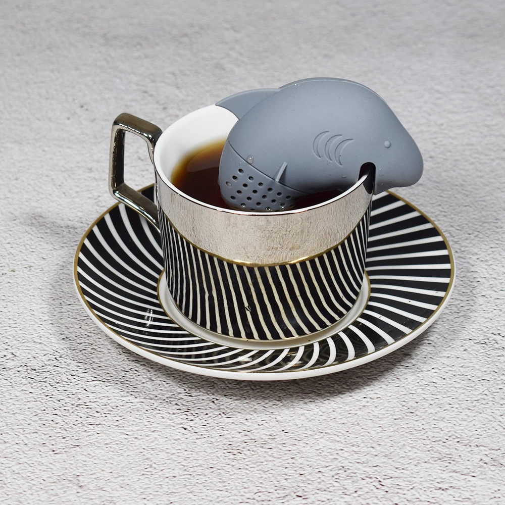 Reusable Shark Shaped BPA Free Silicone Tea Strainer Filter