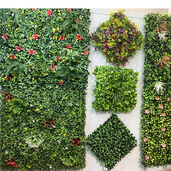 Field Wall Green Wall Hanging 100 x 100 cm Large Set Green Decorative Plants Artificial Wall Hanging Plants