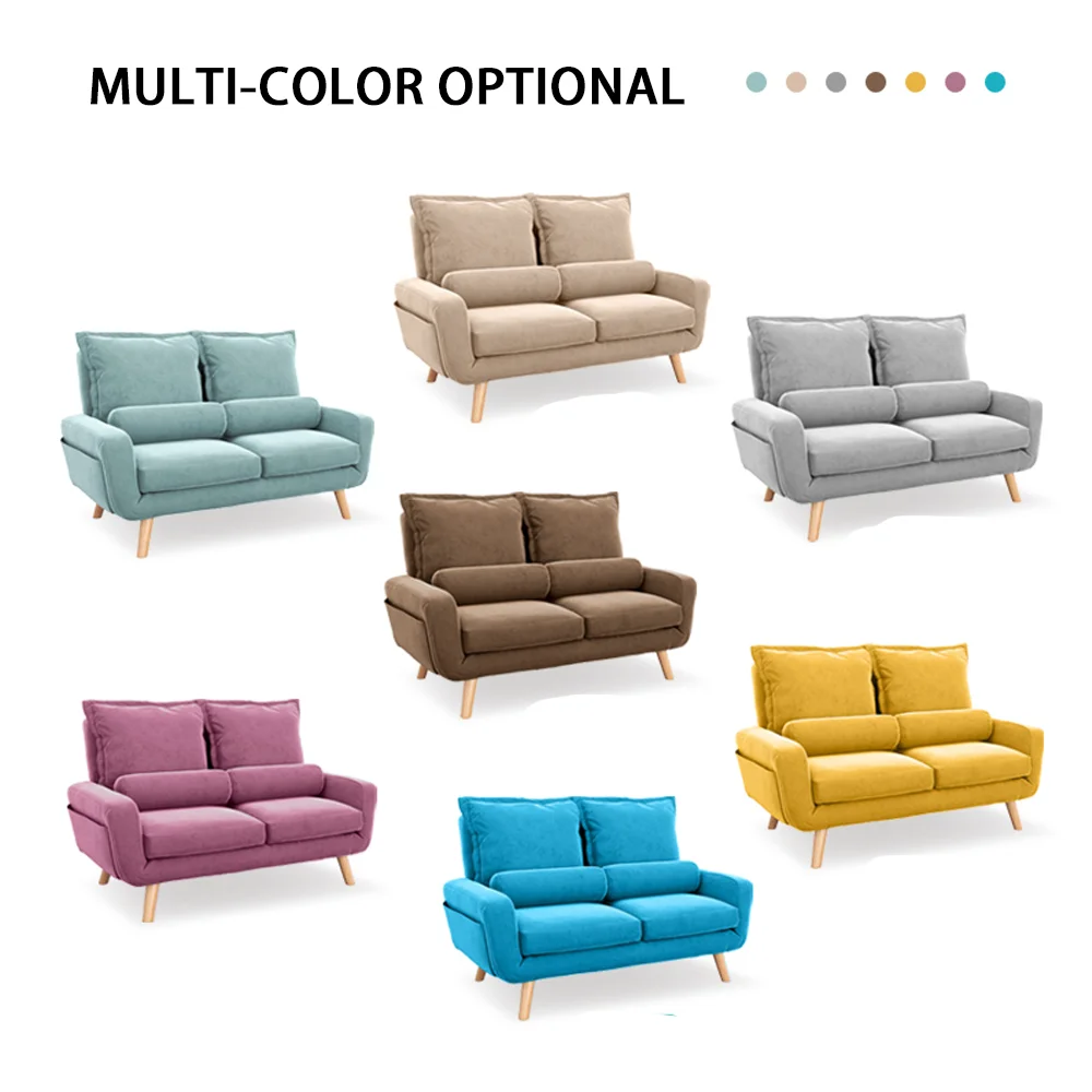 Hot Sale Simple And Cheap Double Sofa Bed With Fabric Cheap Sofa Supplier Modern Furniture Living Room Chair Folding Sofa Bed