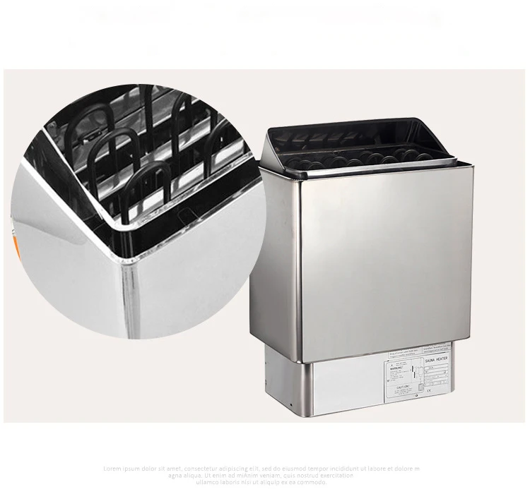 Huaxi wholesale 3KW to 9KW outdoor sauna equipment for  dry sauna room traditional sauna spa heater with external controller
