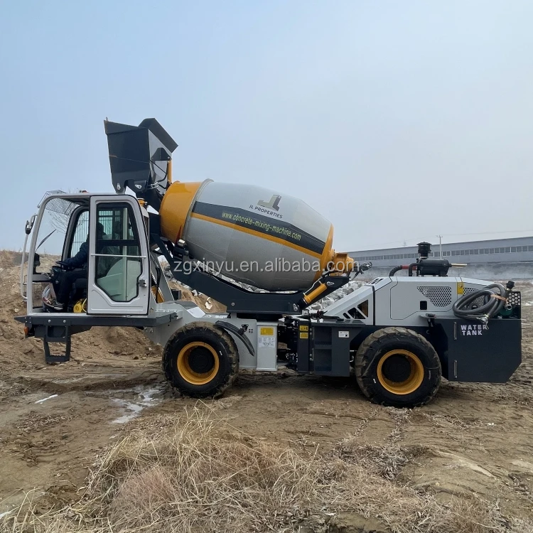 Mini concrete mixer Portable Cement Batching Machine Self Loading Concrete Mixer Truck 2.6cbm Drum Concrete Mixer Price