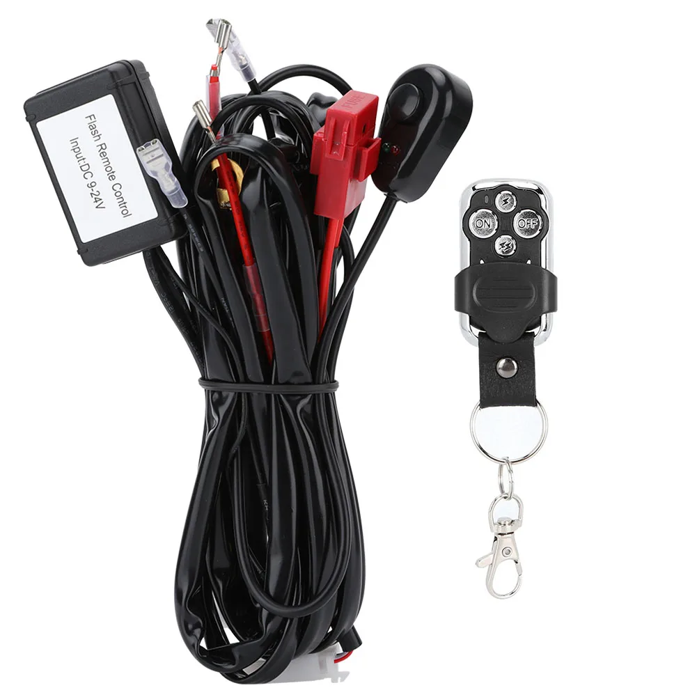 Remote Control Wiring Harness Kit Switch Relay LED Fog Light Bar Kit 12V 24V 40A for Offroad LED Light Bar Auto Car
