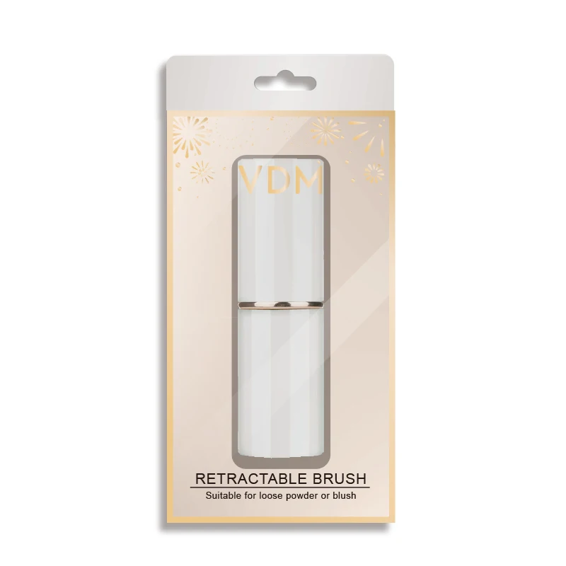 Soft Wool Easy Take Custom Logo Metal powder blush brush for Daily Makeup