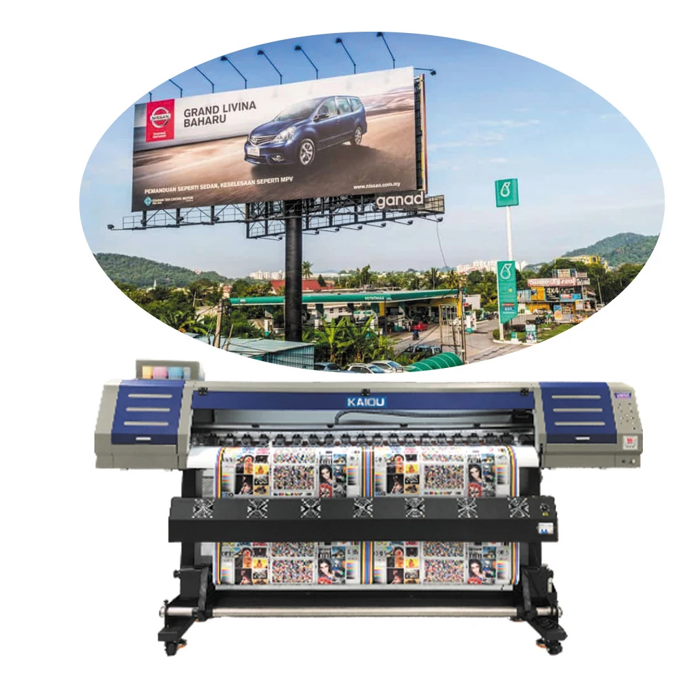6 Feet Digital Flex Banner Plotter Vinyl Eco Printer 1.6m Eco Solvent Printer for Advertising Flex Banner