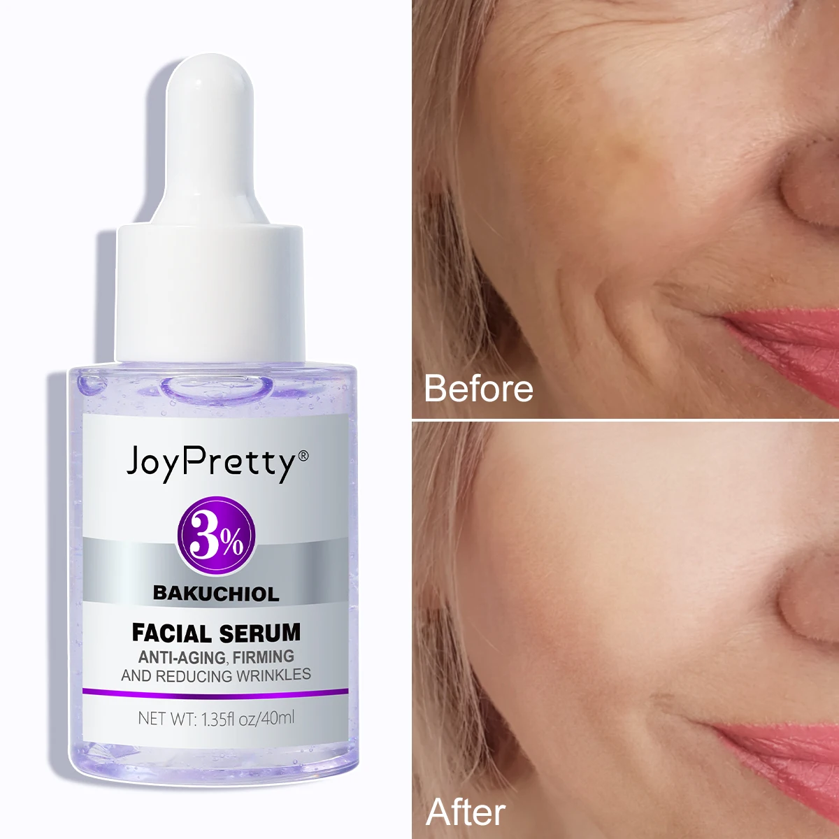 OEM/ODM Private label organic Brightening Moisturizing Anti Wrinkle Aging Retinol Alternative Smoothing Bakuchiol Serum