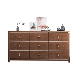 Chest drawer 9 drawers modern solid wood storage living room cabinets chest of drawer