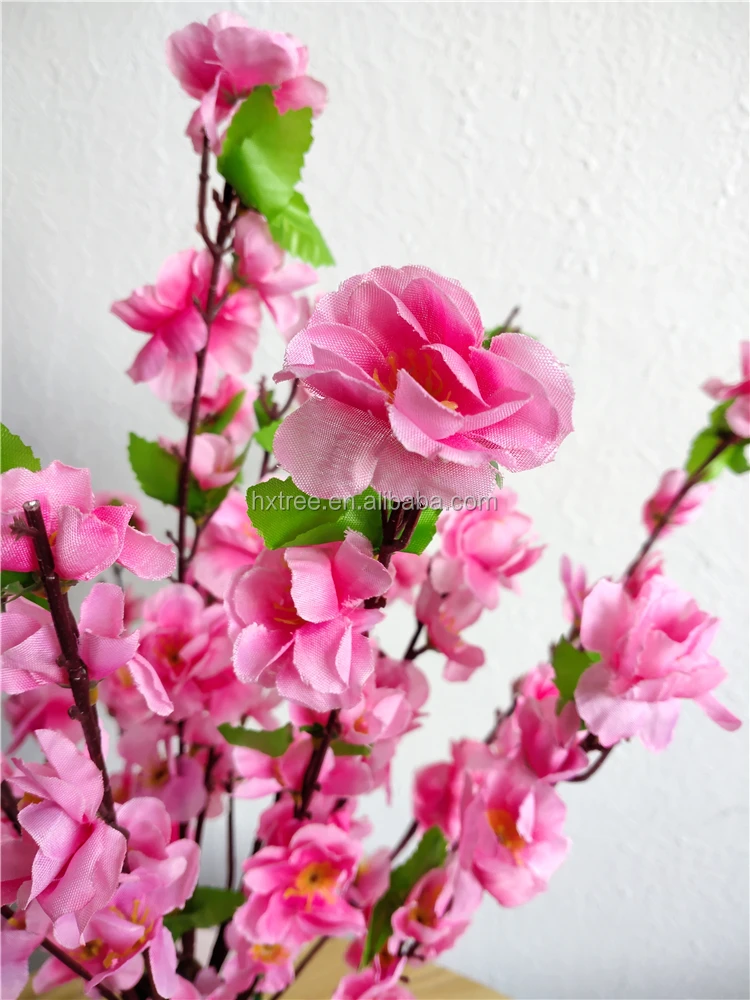 artificial flowers potted silk flowers potted plant peach blossom tree
