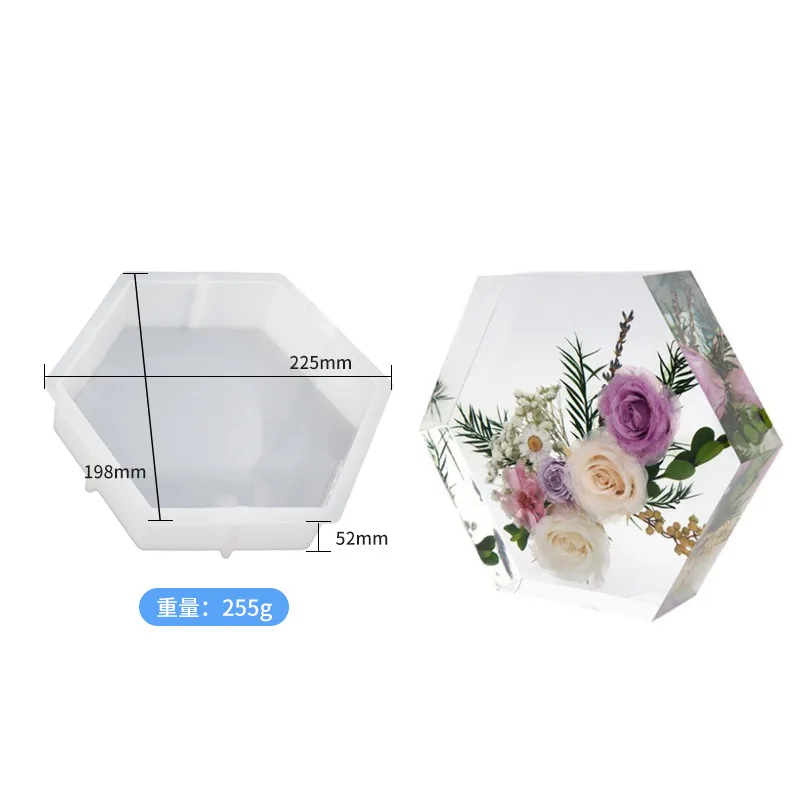 Handmade DIY epoxy resin drip mold for office bookshelves, table ornaments, ornaments, crystal drip silicone mold