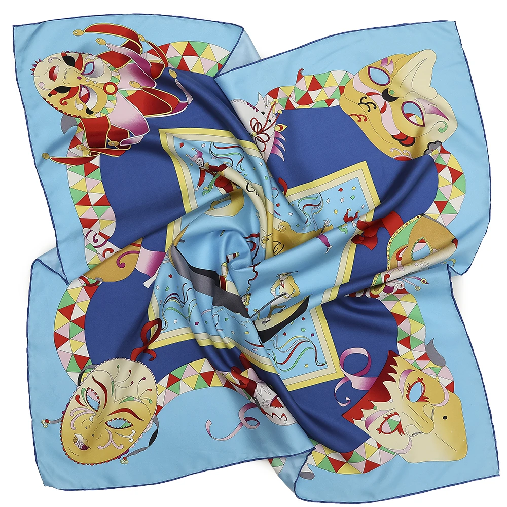 Scarf Collection Hand Crafted Pure Silk Venice Italy Carnival Scarf Carnevale Di Venezia Headscarf Gondola Neck Scarf