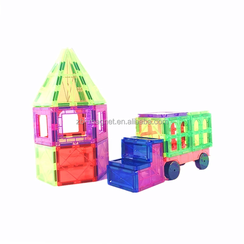 Factory Direct Sales Large Plastic Game Colorful Magnetic Blocks Set Educational Building Blocks Toys