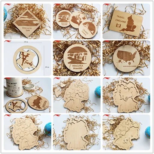 Wooden Puzzle Toy Custom World Map Jigsaw Montessori Puzzle Toy 3d Map for Kids