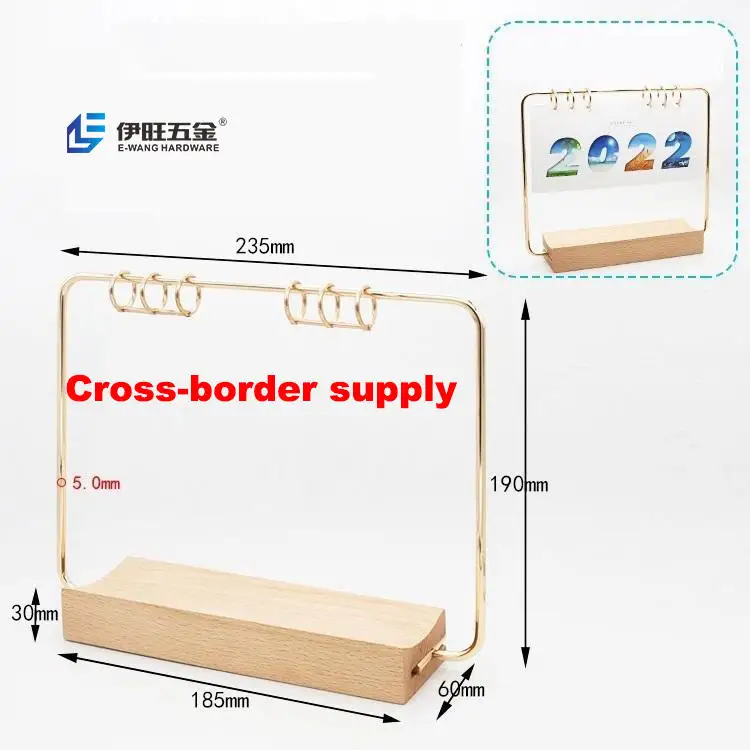 YIWANG Wholesale DIY Daily Custom Wood Base Calendar Desk Calendar Shelf
