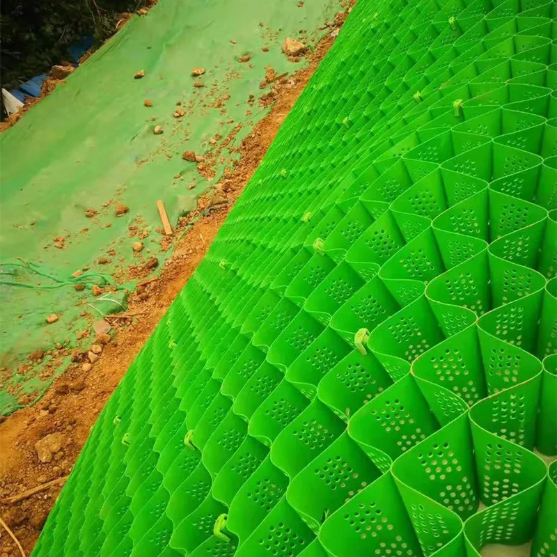Высокая интенсивность 150 мм черный/зеленый пластик Hdpe Geocell волокна для дороги железной стопорной
