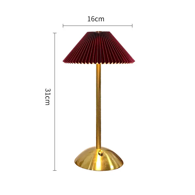 Modern Luxury Touch Night Light lampada da tavolo Battery Rechargeable Restaurant Cordless Fabric Folding Led Table Lamp