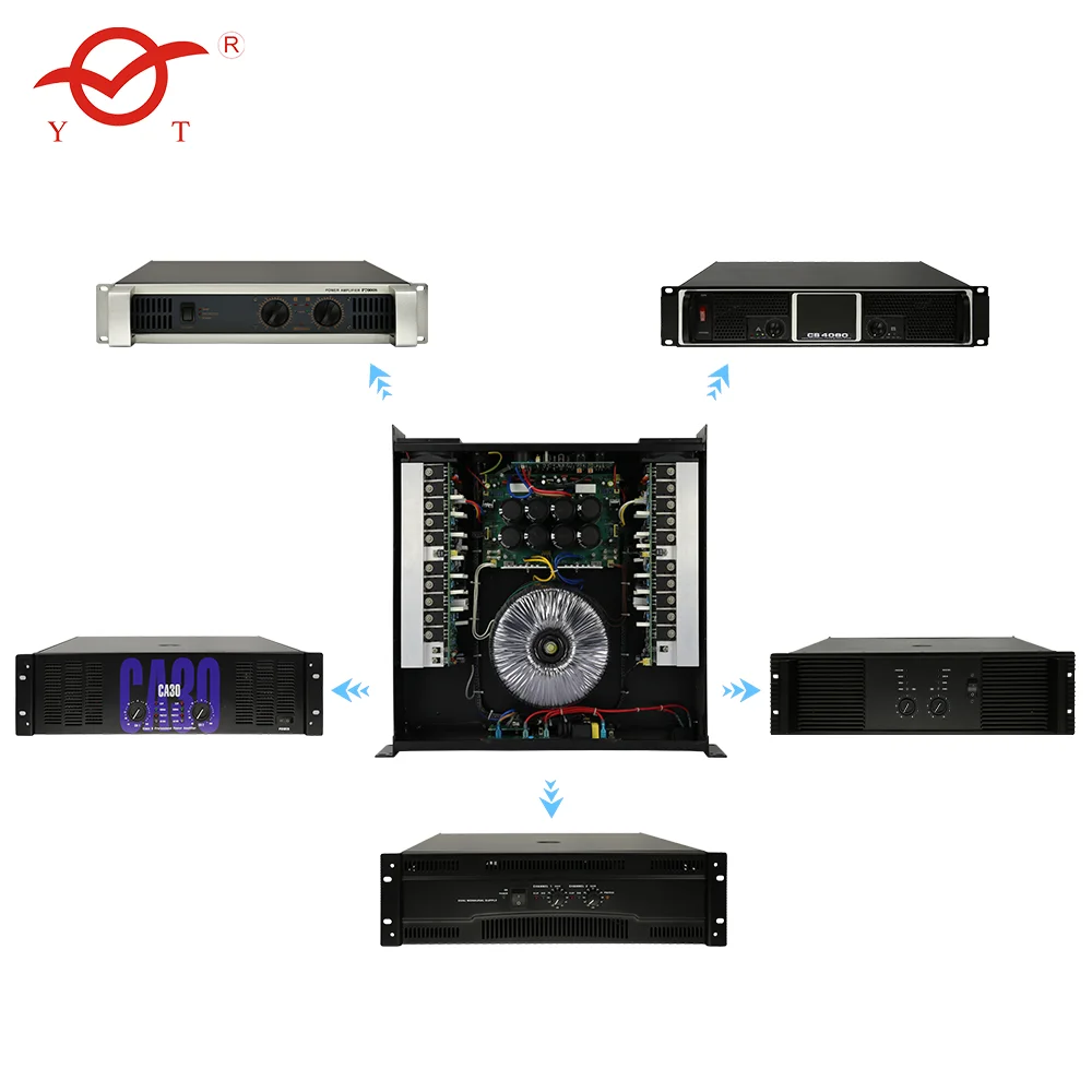 YATAO 1u amplifier digital power amplifair professional audio 2.0 dc