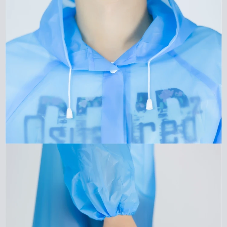 Многоразовый Дождевик-пончо EVA, портативный дождевик для активного отдыха, эластичный на рукавах, с кулиской на капюшоне