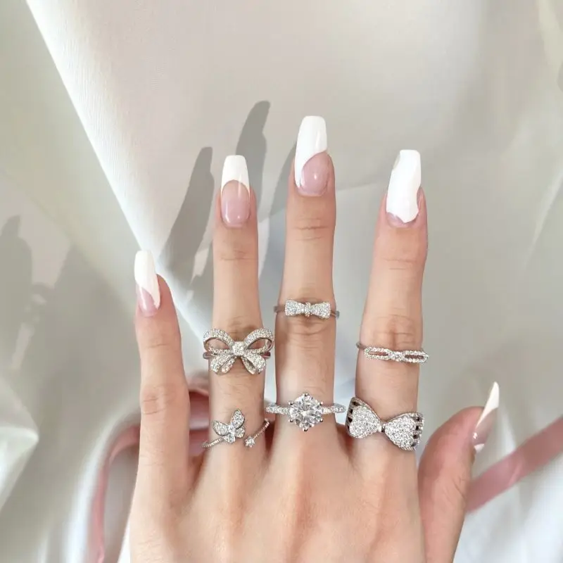Dylam diamond cluster ring ladies engagement crushed buy jewellery online rings for women style simple petite anniversary ring