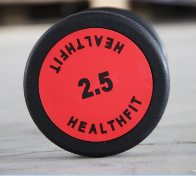 Exercise Fitness Weight Gym Fitness accessories home gym equipment round rubber dumbbell in stock Club MND