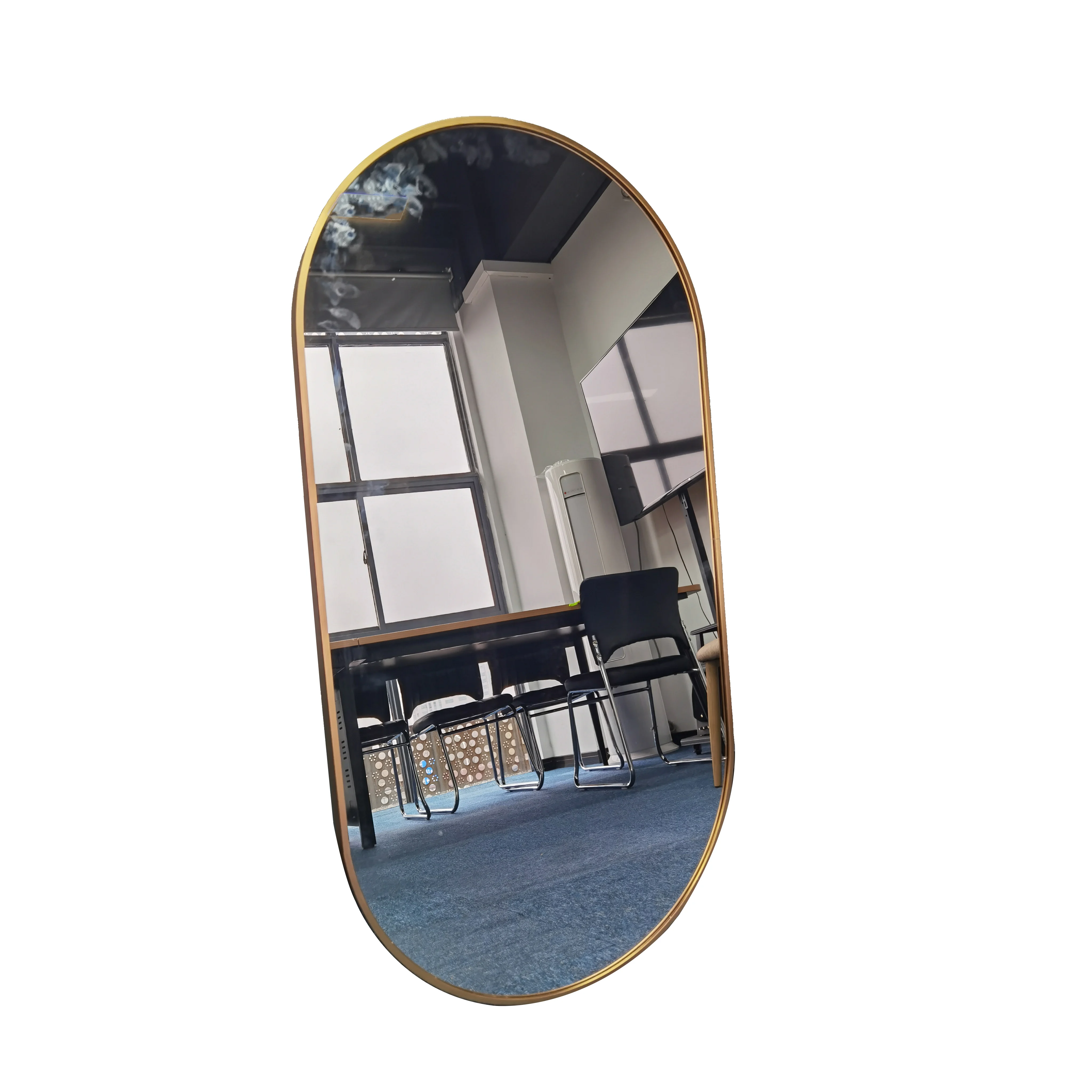 New arrival oval shape metal mirror bathroom wall hanging decoration mirror special high quality mirror 35x70cm  40x80cm
