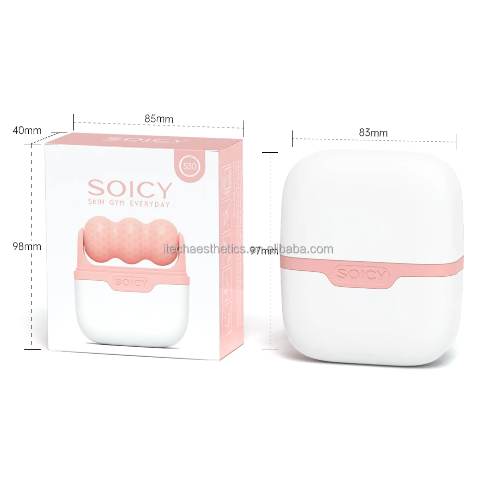 Soicy S30 with double ice roller head Puffiness Stick Massager V-shaped  massage Facial Roller Skin Care Tool for Wrinkles