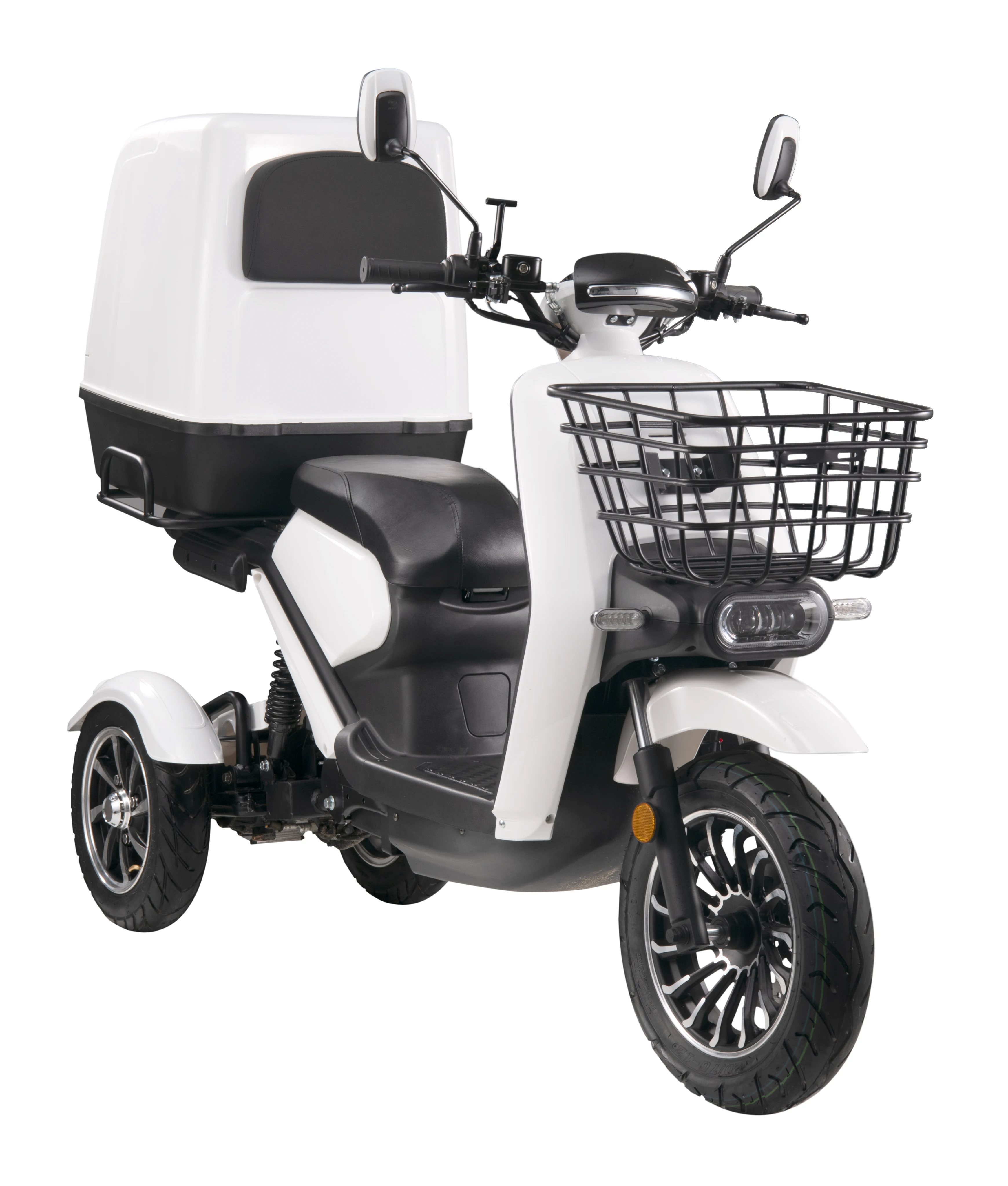 Cheap  food delivery electric Scooter motorcycle Swing tumbler tricycle  with warm box