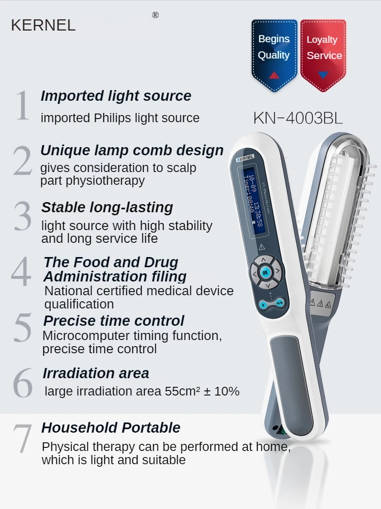 Kernel KN-4003bl 9w uvb 311nm uv wand lamp phototherapy physical psoriasis treatment device