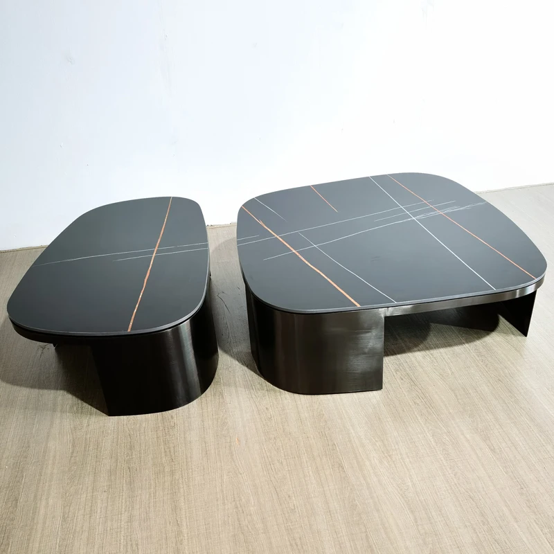 Italian Tea table  for living room furniture Stainless Steel coffee table Modern style Hotel furniture