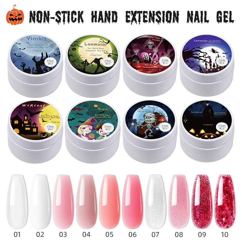 15g set Camouflage Halloween Nail Extension Uv Gel Lacquer Cream Acrylic Gel Private Labeling Gel Builder