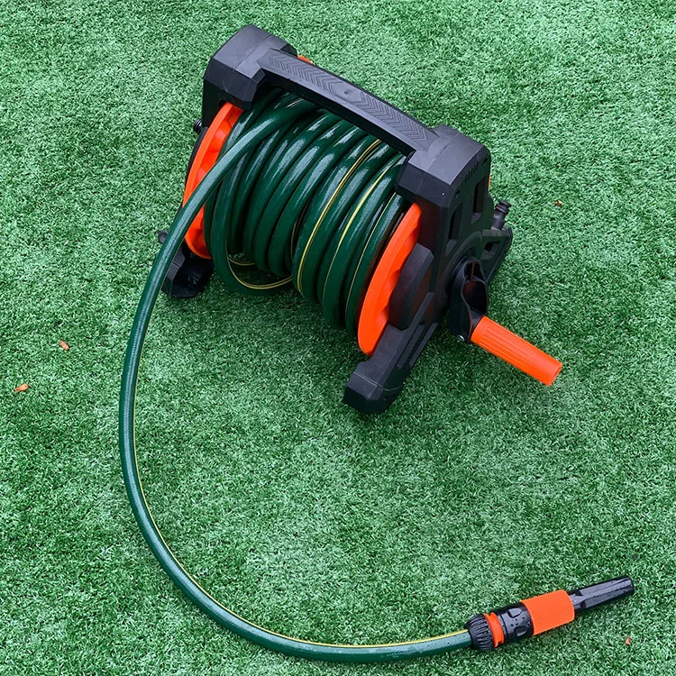 Садовая катушка из АБС-пластика с прочной устойчивостью, двухколесная катушка для водяного шланга, тележка с односторонней вращающейся ручкой