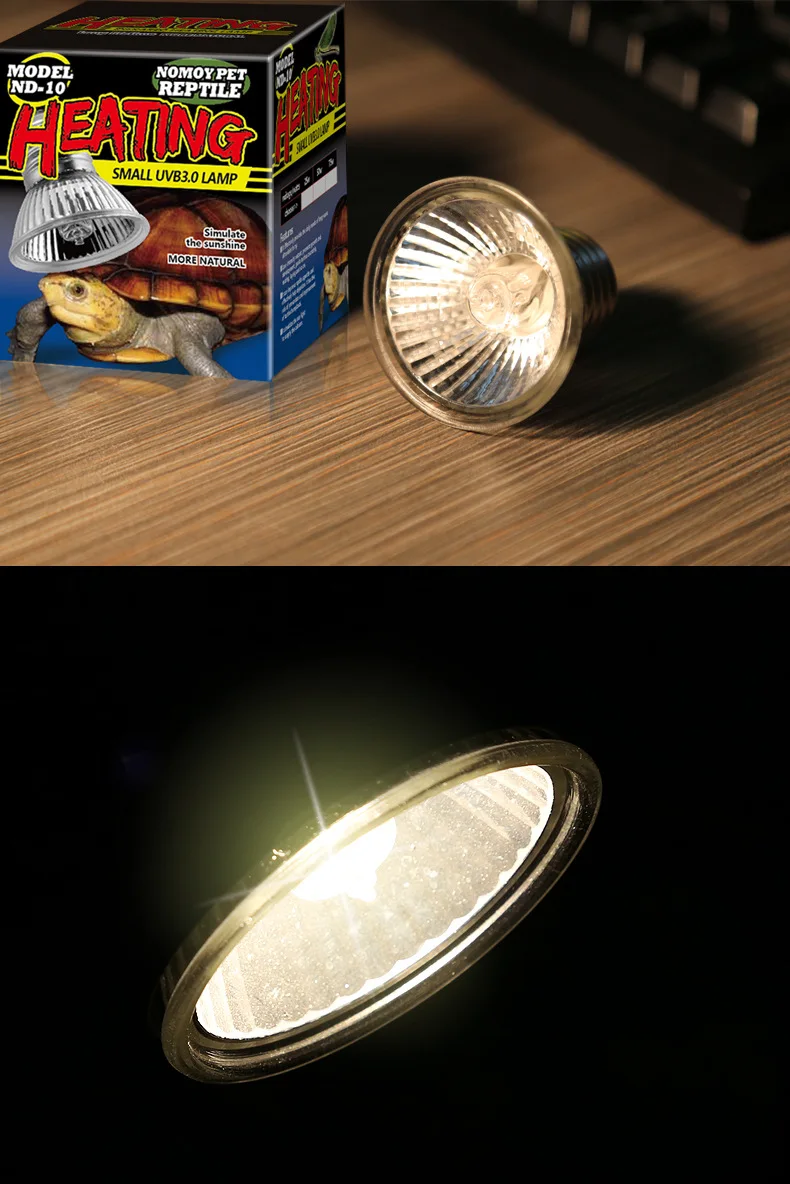 Low Heat 25W 50W 75W UV Halogen Lamp Bulb Full Spectrum UVA UVB 3.0 Reptile Basking Spot Light Lamp
