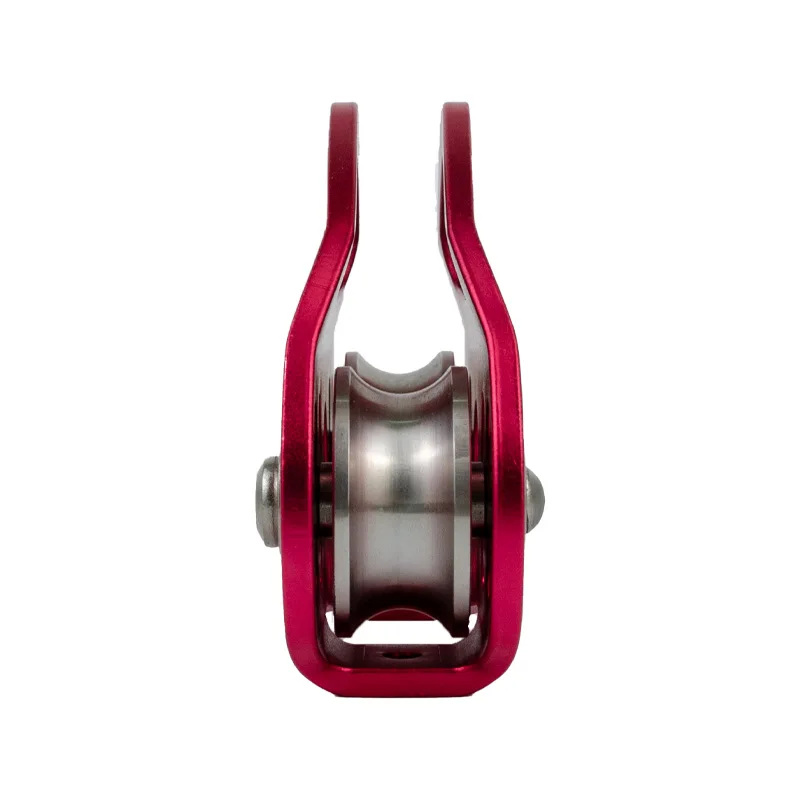 Wholesale logo customized outdoor climbing aluminum ball bearing tandem double pulley