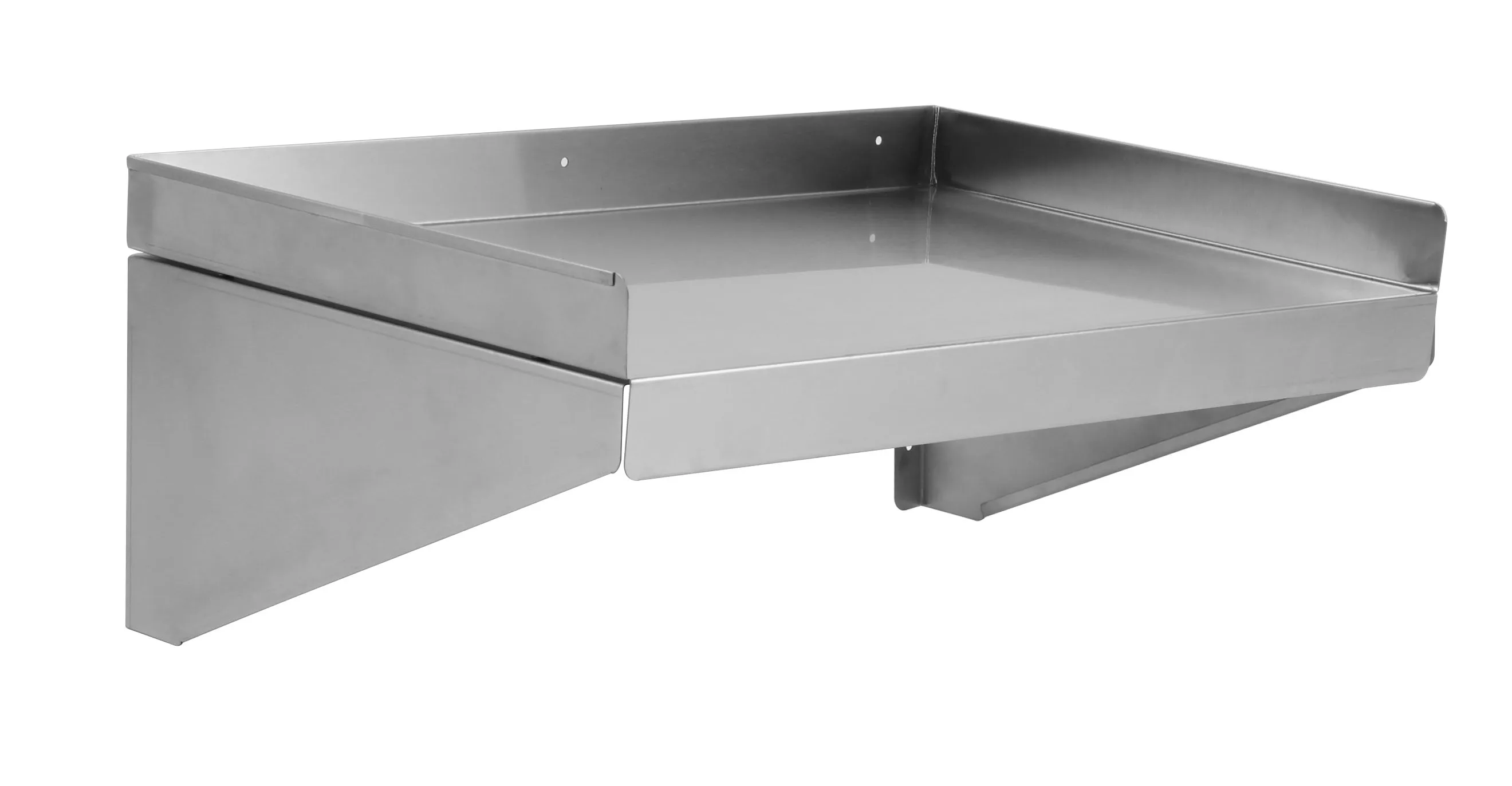 NSF Approval Stainless Steel Kitchen Shelf Wall Mounted Shelf with Backsplash