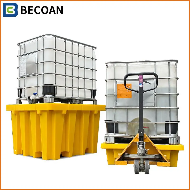 Chemical Storage 100% Virgin 1300L Drum Poli Spill Pallet Ibc Spill Pallet Spill Containment Tray