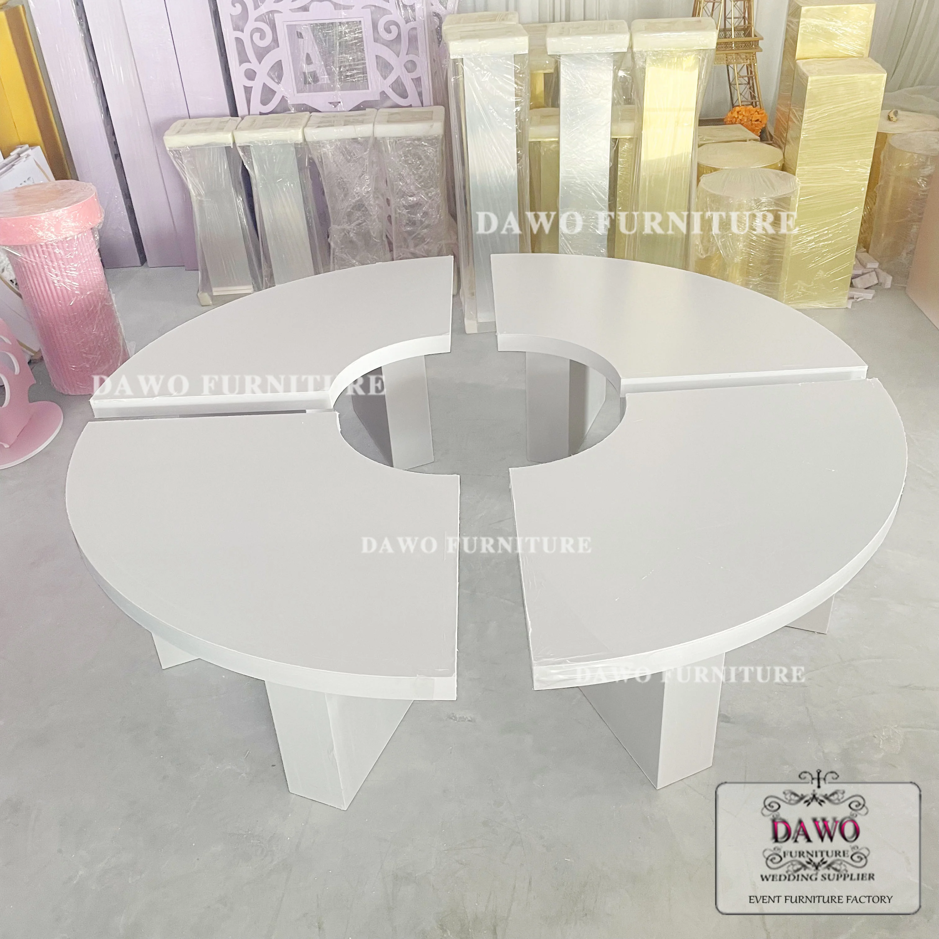 Детский стол из белого пластика mdf большой круглый стол для вечеринки