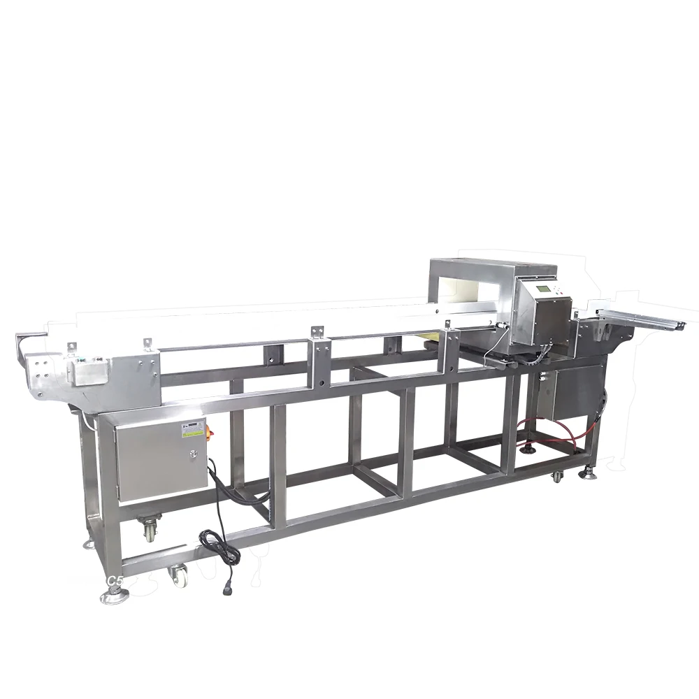 Stainless steel metaldetector conveyor belt type metal detector machine