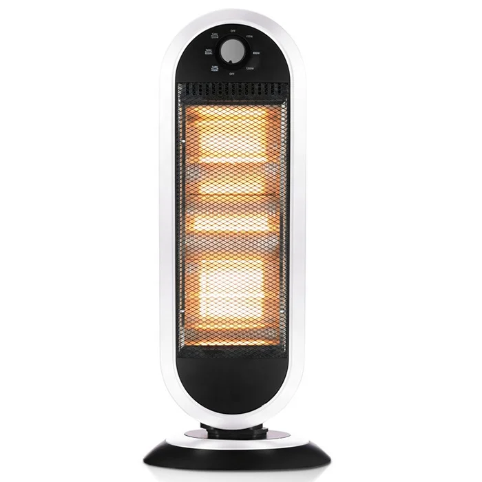 Electrical Halogen Fan Heater 3 Mode 400W/800W/1200W Energy-Saving Quiet for Living Room Office Bedroom Bathroom Oscillating