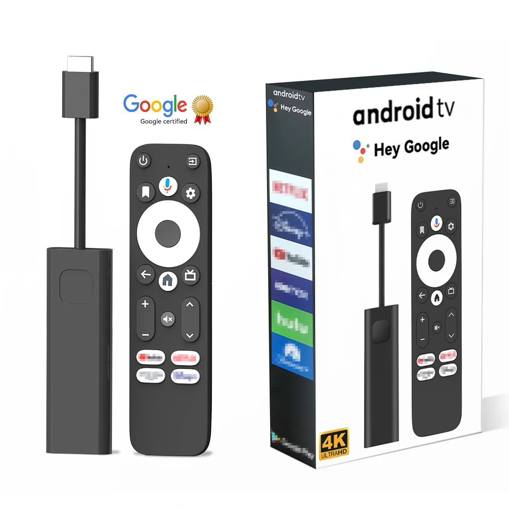 best JUNUO Dcolor gd1 manufacturer 4k google certified TV box smart chrome cast android amlogic tv dongle NFLX