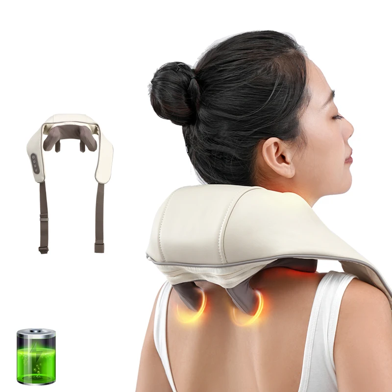 Best selling massage products electric heating back portable massage shawl abdominal full body neck and shoulder massager