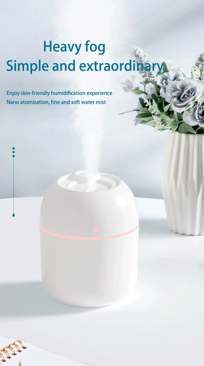 LED Light 220ML Mini Portable USB Fogger Mist Maker Home Essential Oil Diffuser Humidifier New Technology OEM Aromatherapy 960