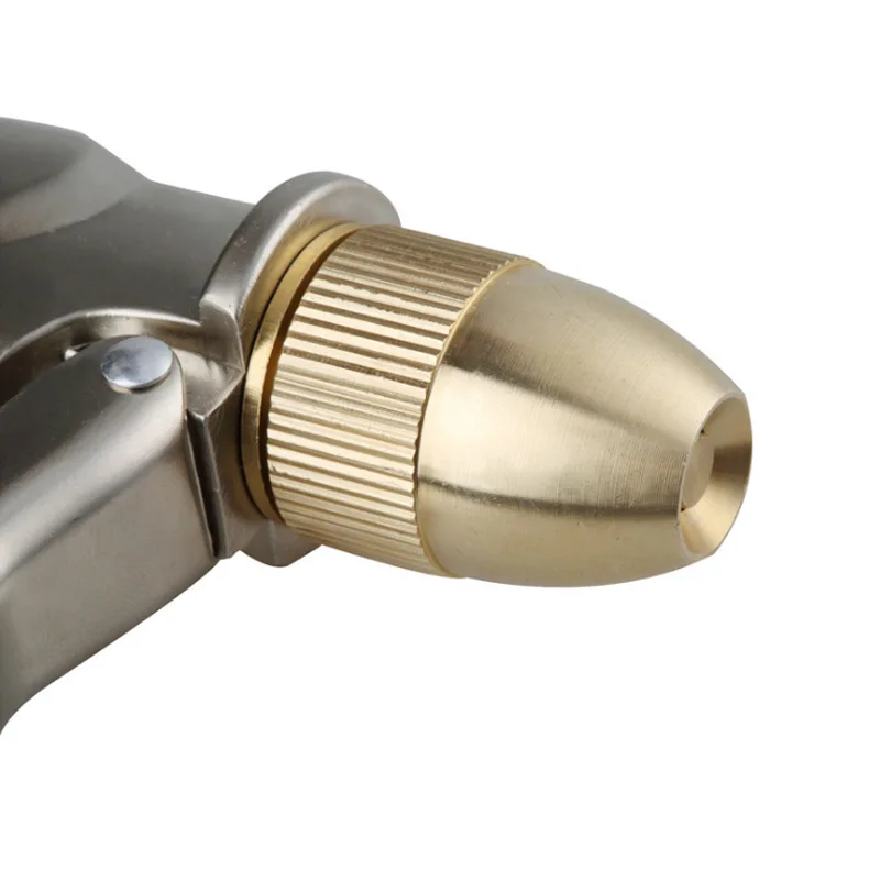 High Pressure Heavy Duty Zinc Alloy Metal Garden Hose Spray Gun with Full Brass Nozzle for Car Washing/Watering Lawn Garden