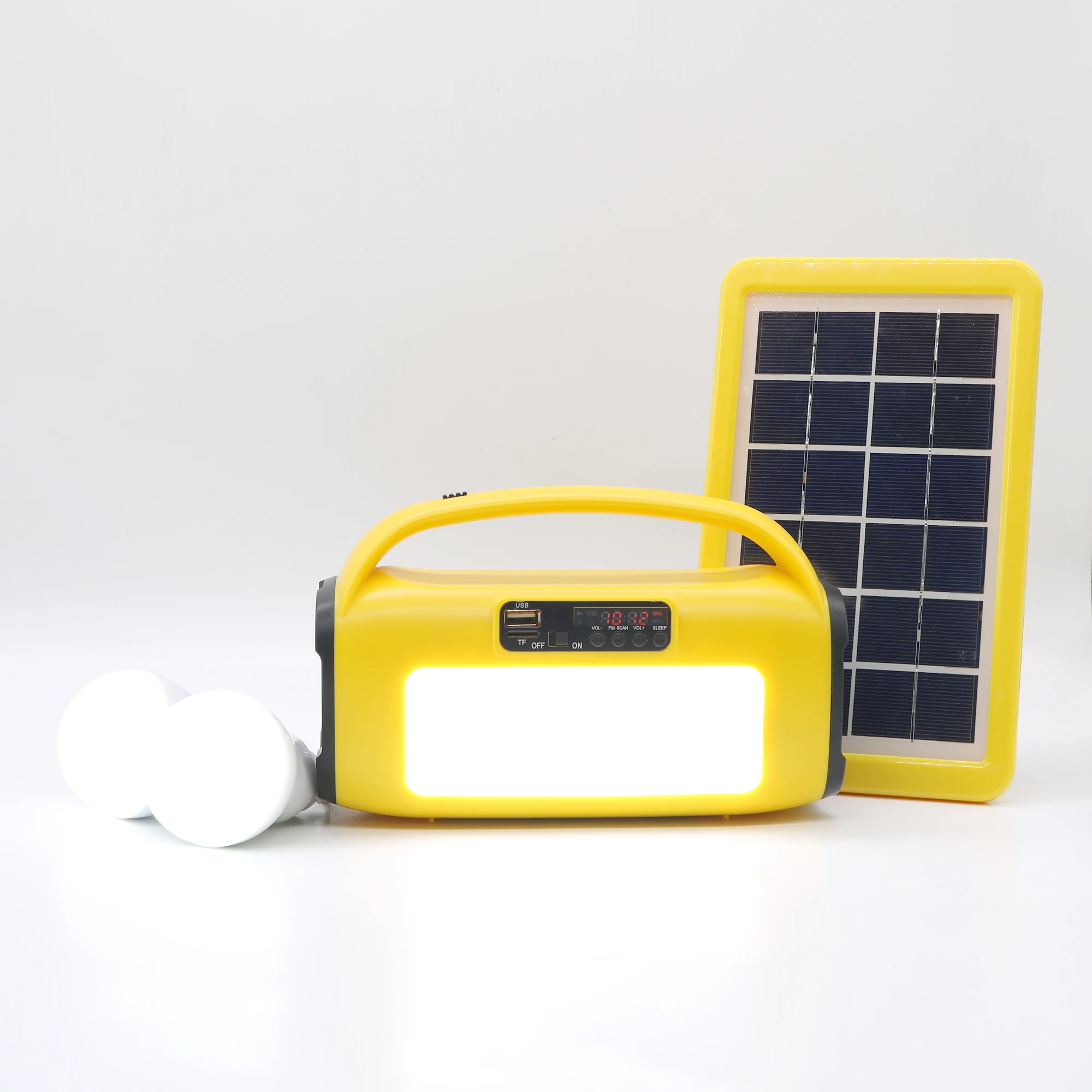 Wireless Speaker Light Radio Solar Usb 3w Fm Wireless Speaker Portable Solar Lamp Solar kit Power System Radio For Home